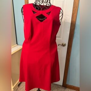 Roz & Ali Vibrant Red Cutout Dress